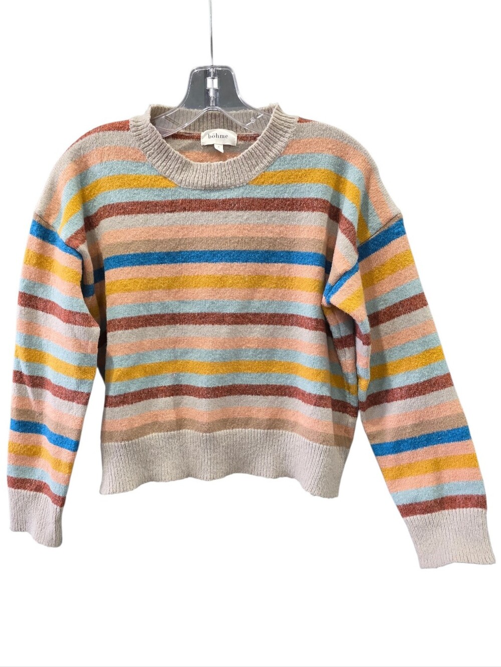 bohme Colorful Striped Crewneck Sweater Size Small